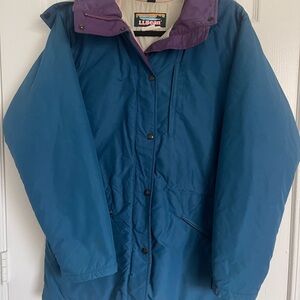 Vintage L.L. Bean Women’s Teal Jacket with Purple Accents